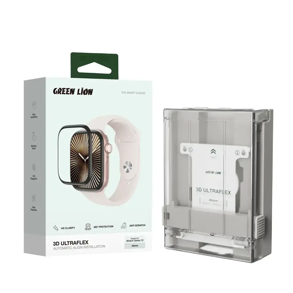 [GN3DULFX46CL] Green Lion 3D Ultarflex - Clear (iWatch Series 10 46mm).webp