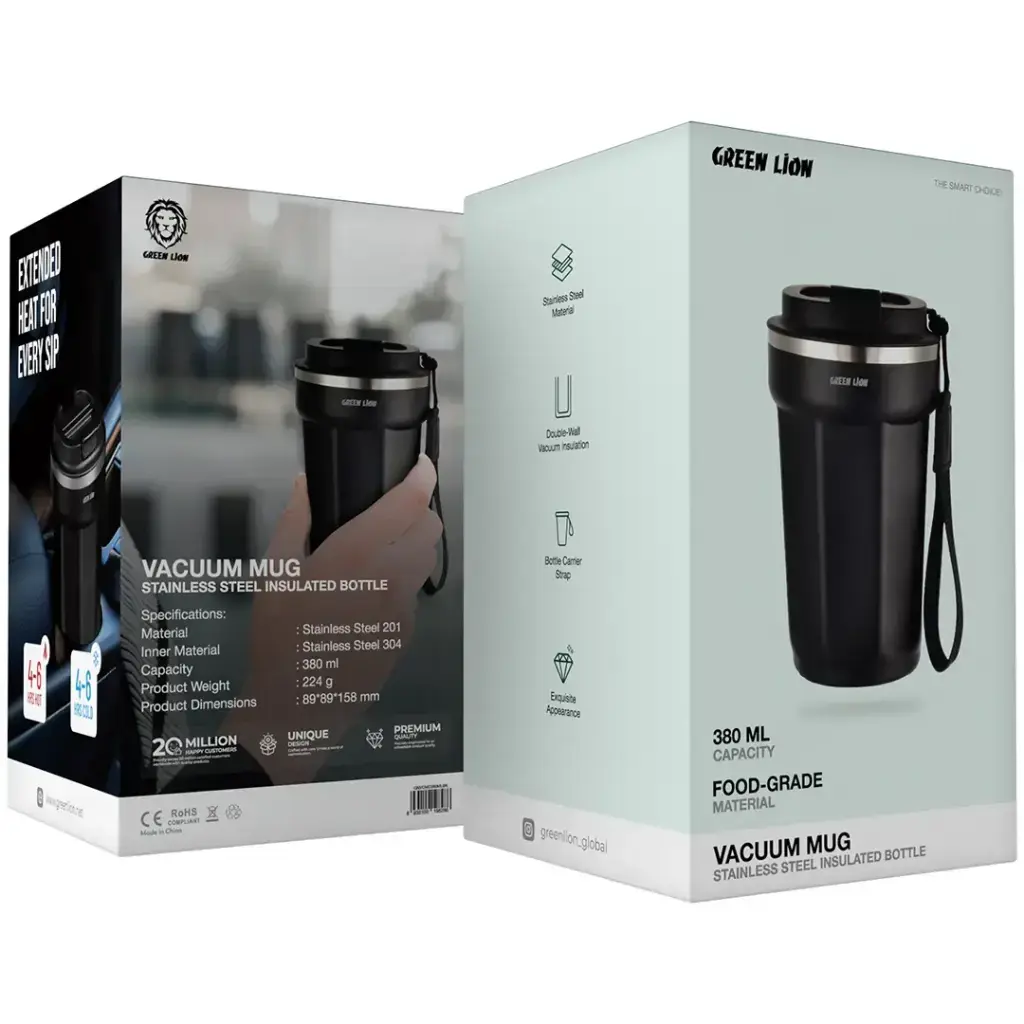 Green Lion Vaccum Mug Stainless Steel Insulated Bottle.webp
