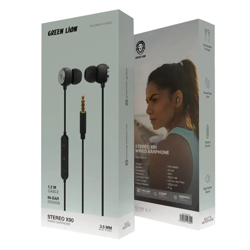 Green Lion Stereo X90 3.5 mm Wired Earphone.webp