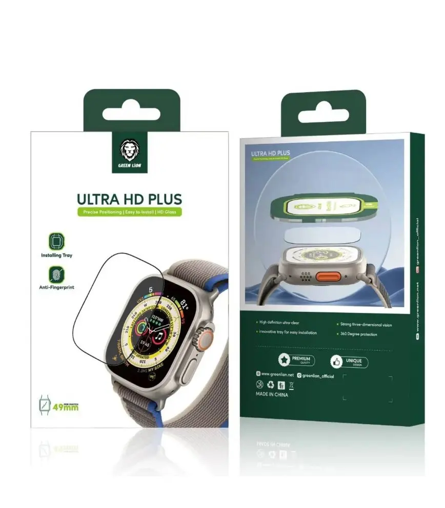 Green Lion Ultra HD Plus Glass-Apple Watch 49mm-Clear.webp