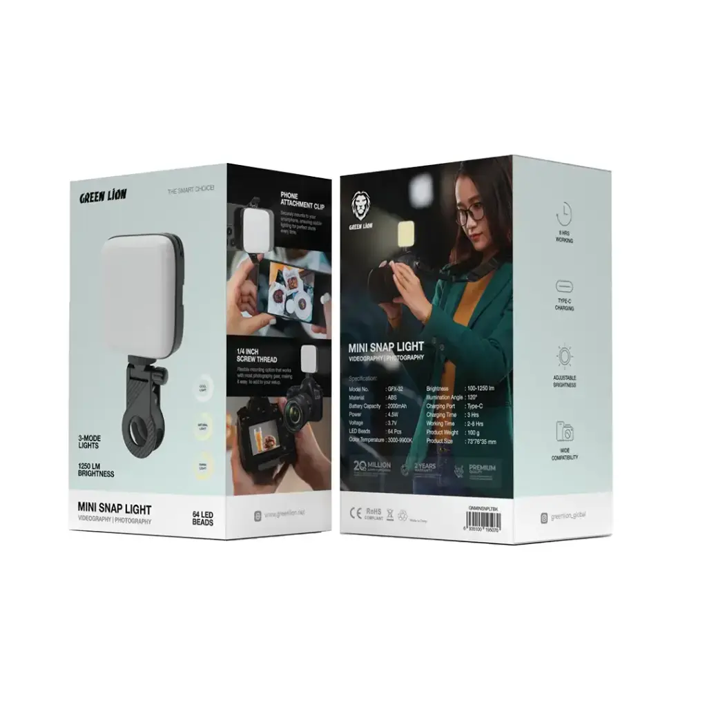 Green Lion Mini Snap Light - Black.webp