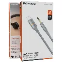 Porodo AUX to Lightning LED Light Cable - Gray.webp
