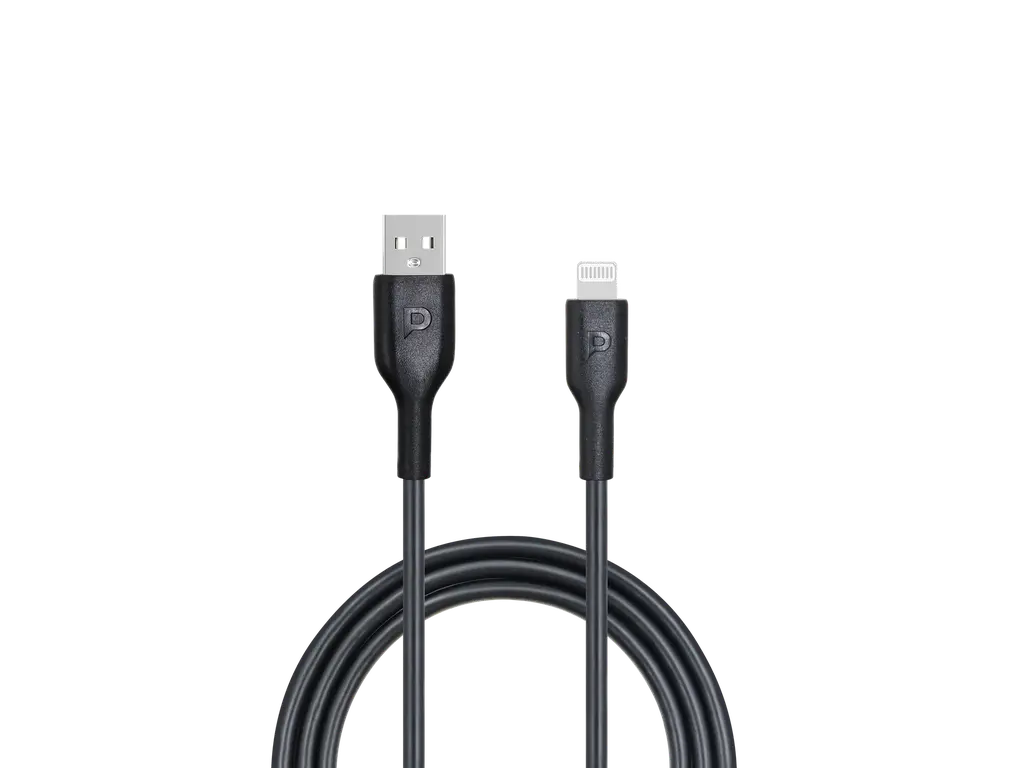Powerology Cables And Chargers USB-A Lightning 480Mbps Transfer Speed Black [PWATL1M-BK].webp