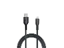 Powerology Cables And Chargers USB-A Lightning 480Mbps Transfer Speed Black [PWATL1M-BK].webp
