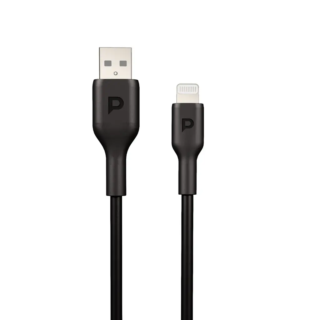 [PWATL1M-BK] Powerology PVC Mfi Cable USB-A to Lightning 1.2M (_Black).webp