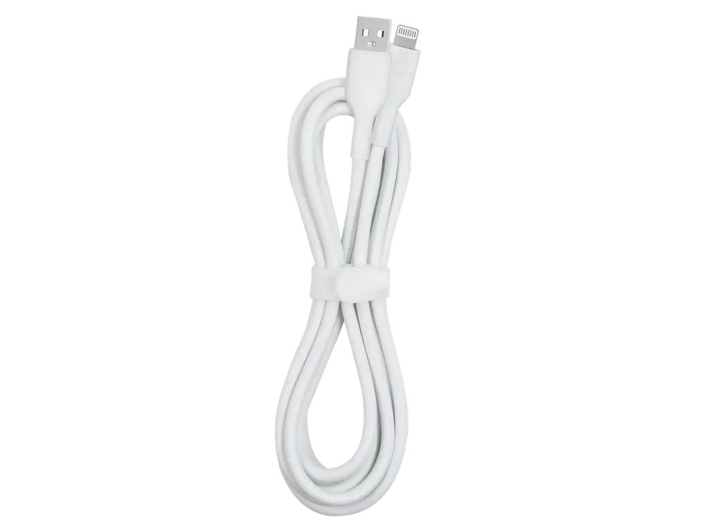 Powerology Cables And Chargers USB-A Lightning Tested For Quality White [PWATL1M-WH].webp