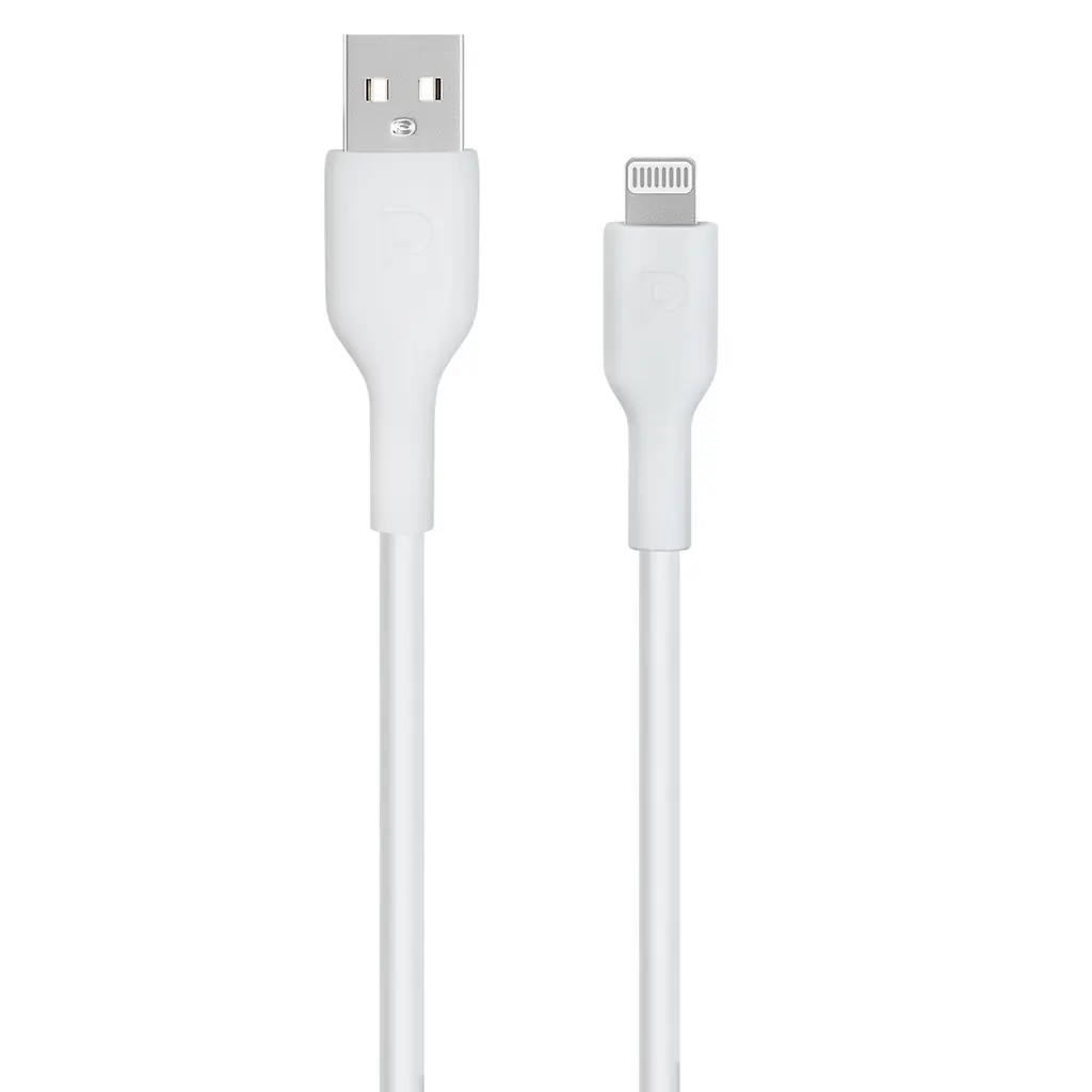 [PWATL1M-WH] Powerology PVC Mfi Cable USB-A to Lightning 1.2M (White).webp