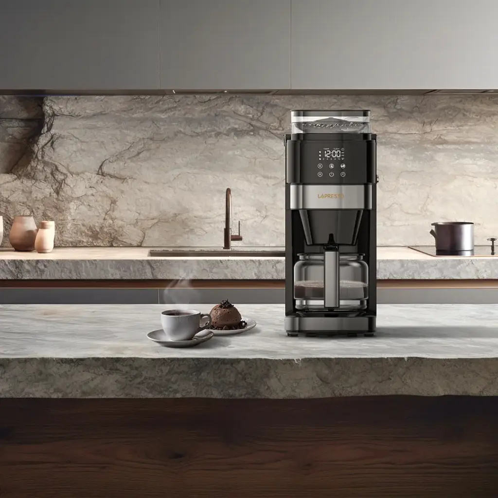 Lepresso Coffee Brewer With Bean Grinder - Black (2) (1).webp