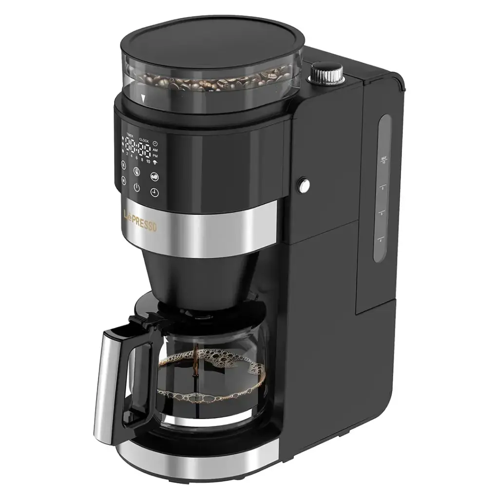 [LPCFFM0043] Lepresso Coffee Brewer With Bean Grinder - Black.webp