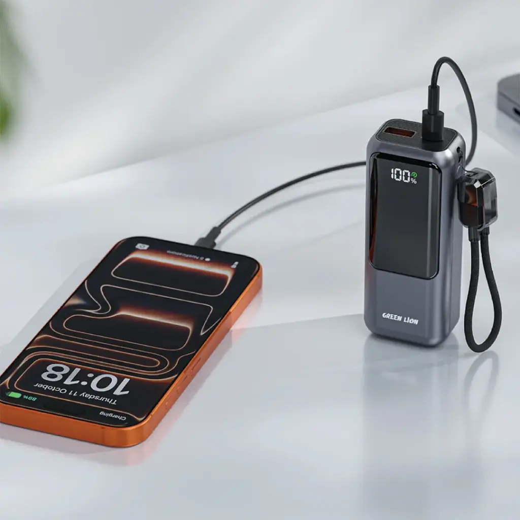 Green Lion Compact 10 10000mAh Power Bank - Grey3.webp