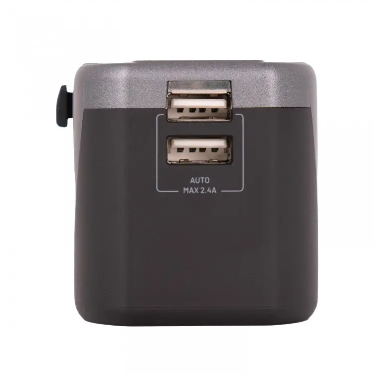Porodo Universal Travel Charger 2.4A Dual Fuse Ac Output International Plugs (2).webp
