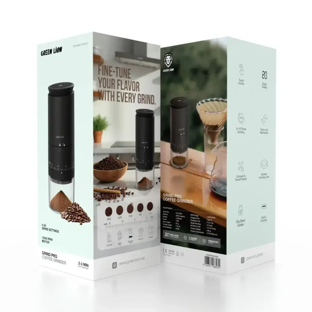 Green Lion Grind Pro Coffee Grinder-Rechargeable - Black (8).webp