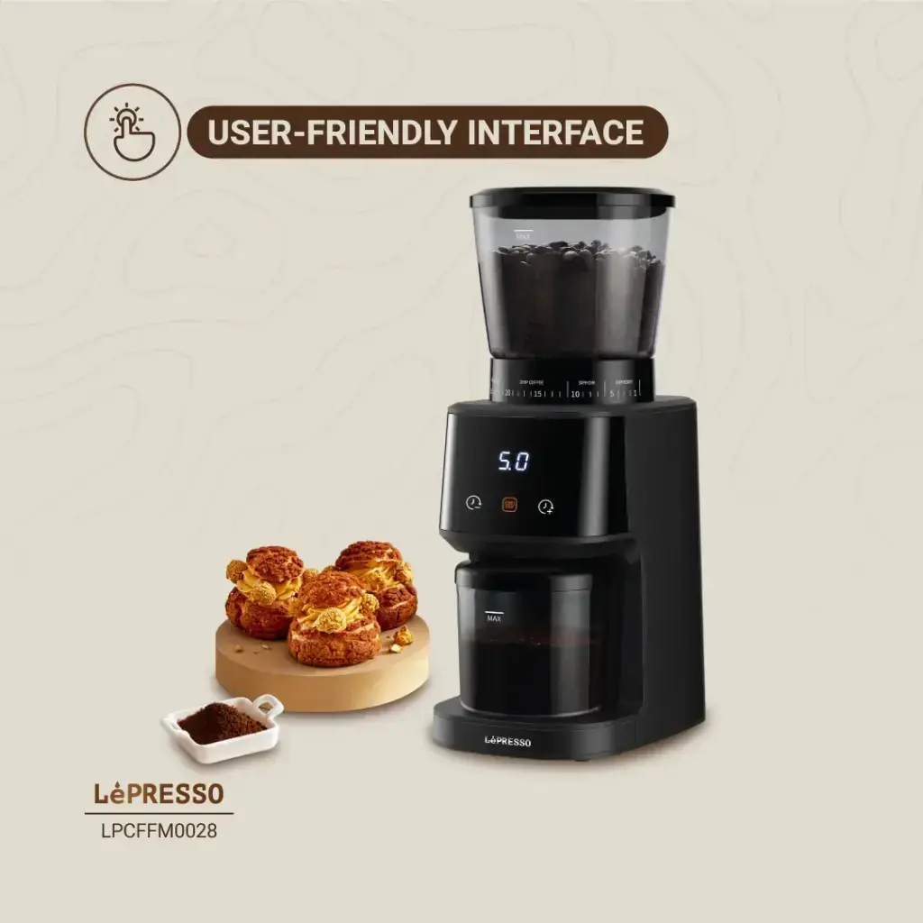 Lepresso Conical Burr Grinder - Black (4).webp