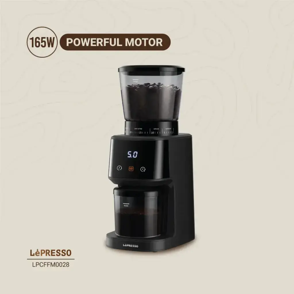 Lepresso Conical Burr Grinder - Black (3).webp