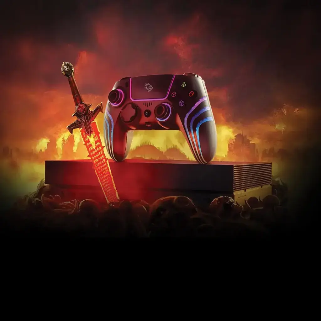 Porodo Gaming Shadowx Wireless PS5 Controller with Touchpad & Vibration5.webp