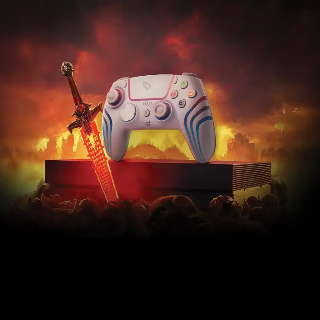 Porodo Gaming Shadowx Wireless PS5 Controller with Touchpad & Vibration6.webp