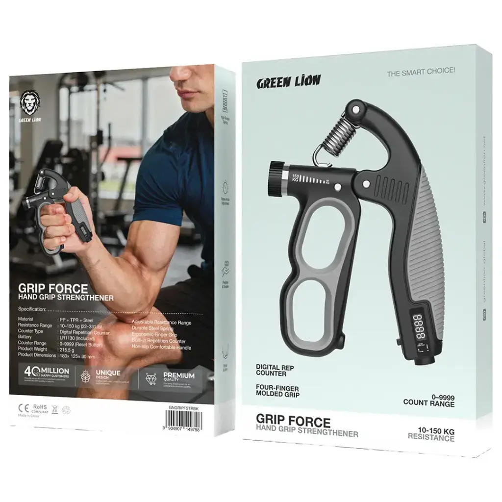 Green Lion Grip Force Hand Grip Strengthener - Black.webp