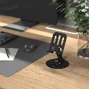 Porodo Blue Desktop Phone Holder 360° Rotating Base - Black3.webp