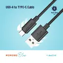 Porodo Blue 3A USB A to Type C PVC Cable 1.2M - Black (4).webp