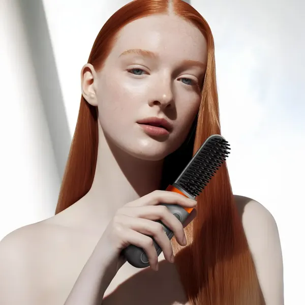 Porodo Lifestyle Portable Heated Styling Brush - Black