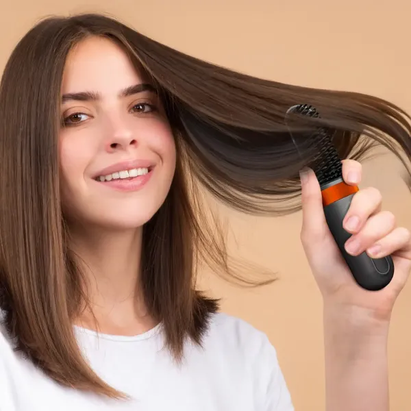 Porodo Lifestyle Portable Heated Styling Brush - Black