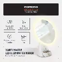 Porodo lifestyle Led Illuminated Mirror - White/Rose Gold