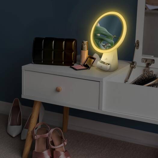 Porodo lifestyle Led Illuminated Mirror - White/Rose Gold