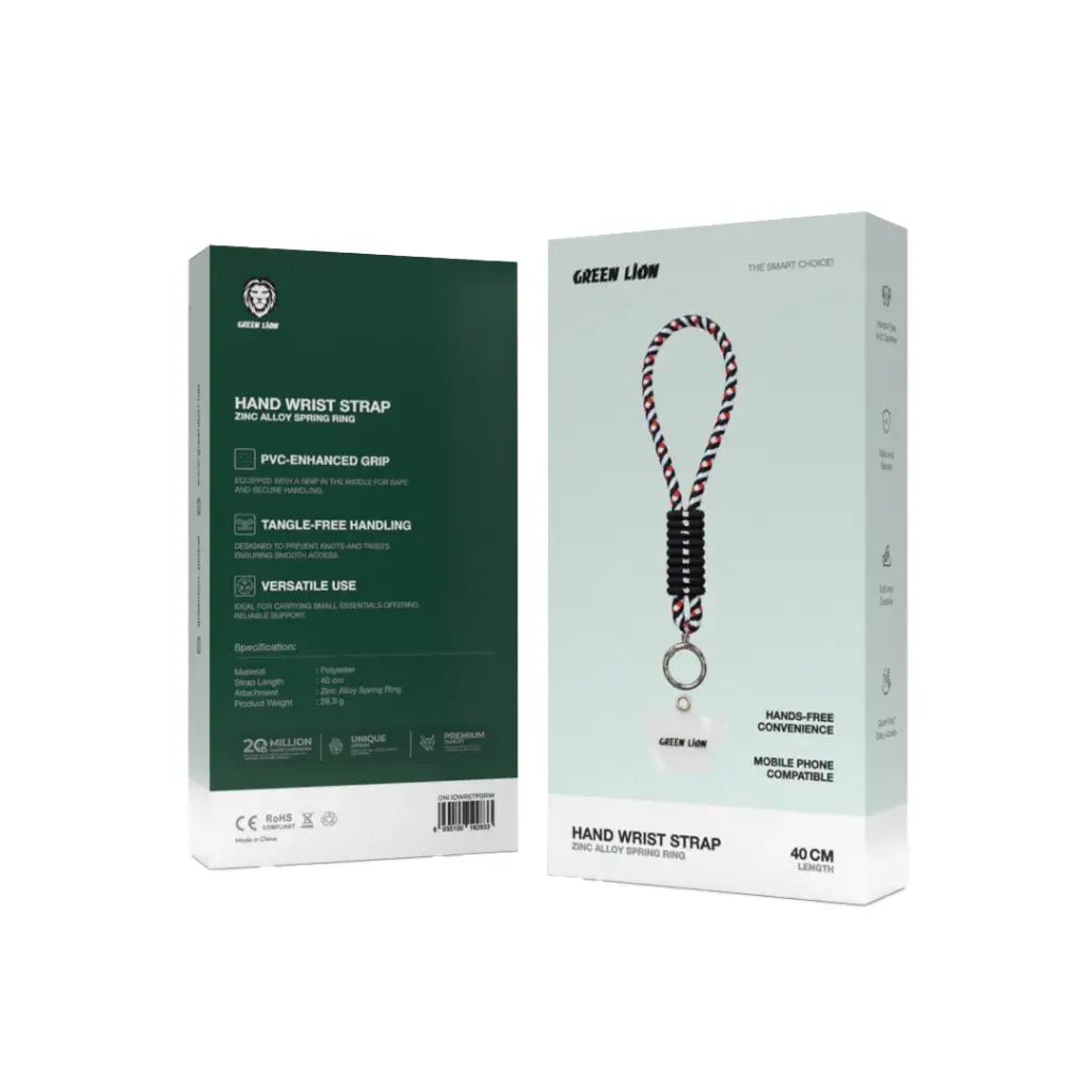 Green Lion Hand Wrist Strap, Compatible with Mobile Phones - Blue / Red / White