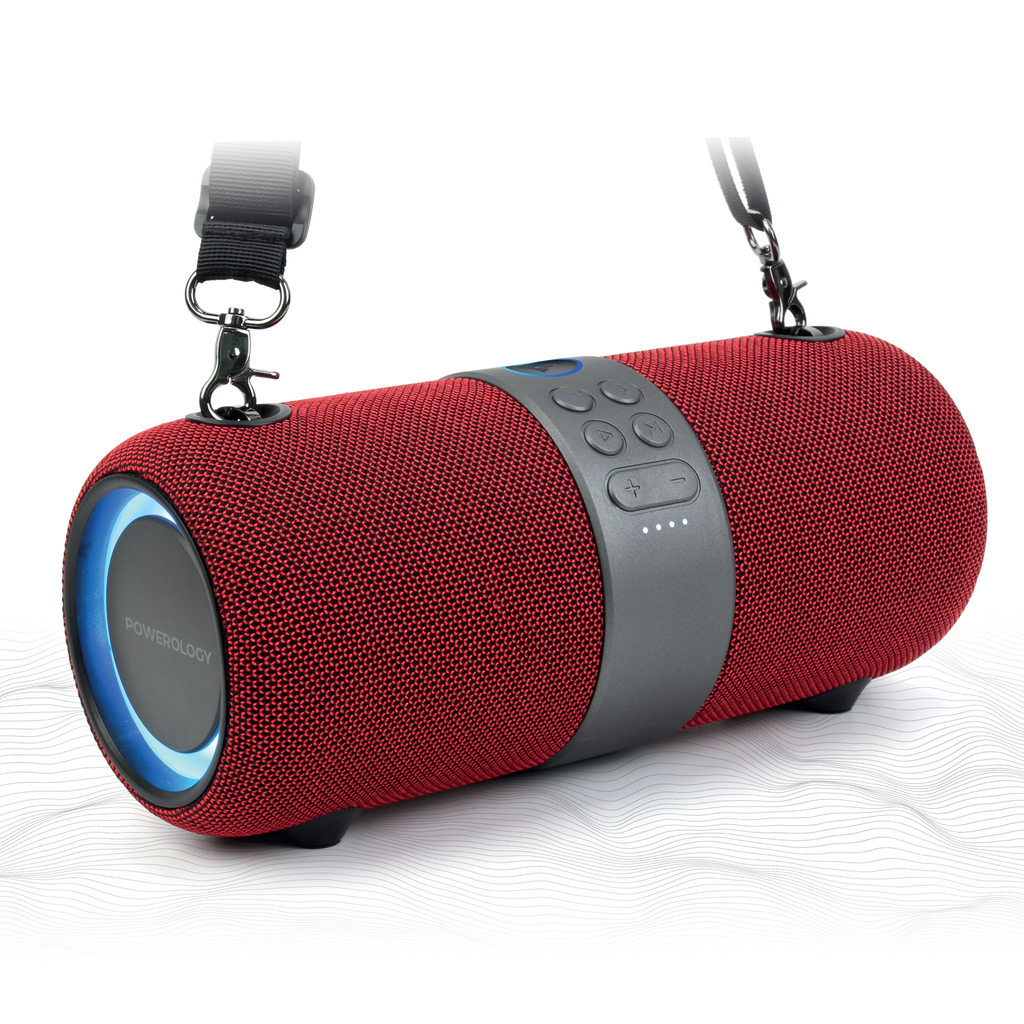 Powerology Cypher Portable Stereo Speaker Red