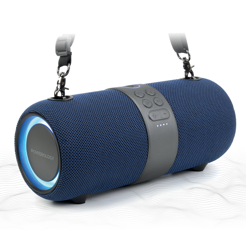Powerology Cypher Portable Stereo Speaker Blue