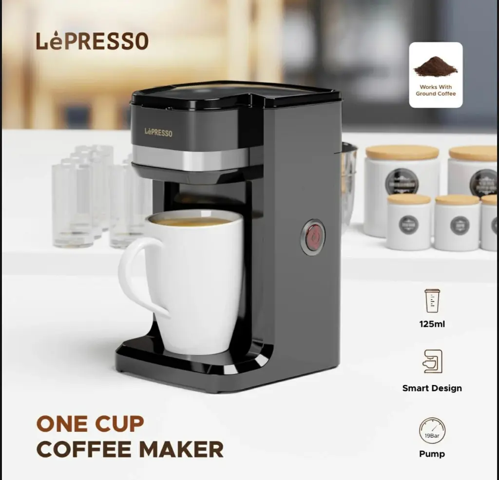 LePresso One Cup Coffee Maker - Black