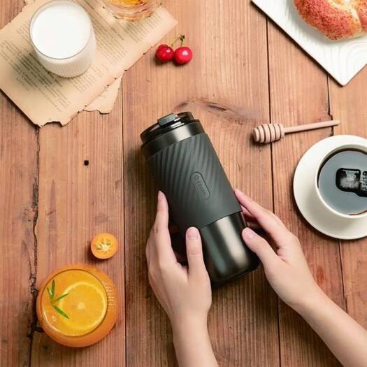 LePresso Thermal Tumbler with Infusion Filter Coffee Mug - Gray