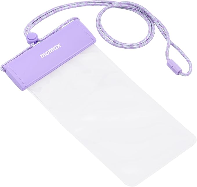 Momax - Waterproof Pouch Universal With Neck Strap Purple