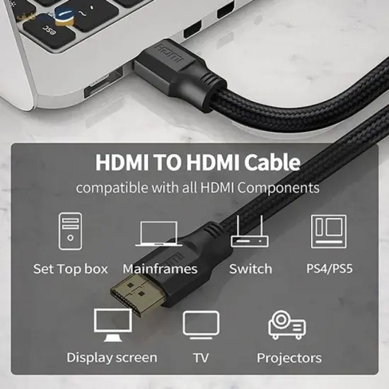 Porodo 8K HDMI to HDMI Cable (2 m) - Black1-550x550.webp