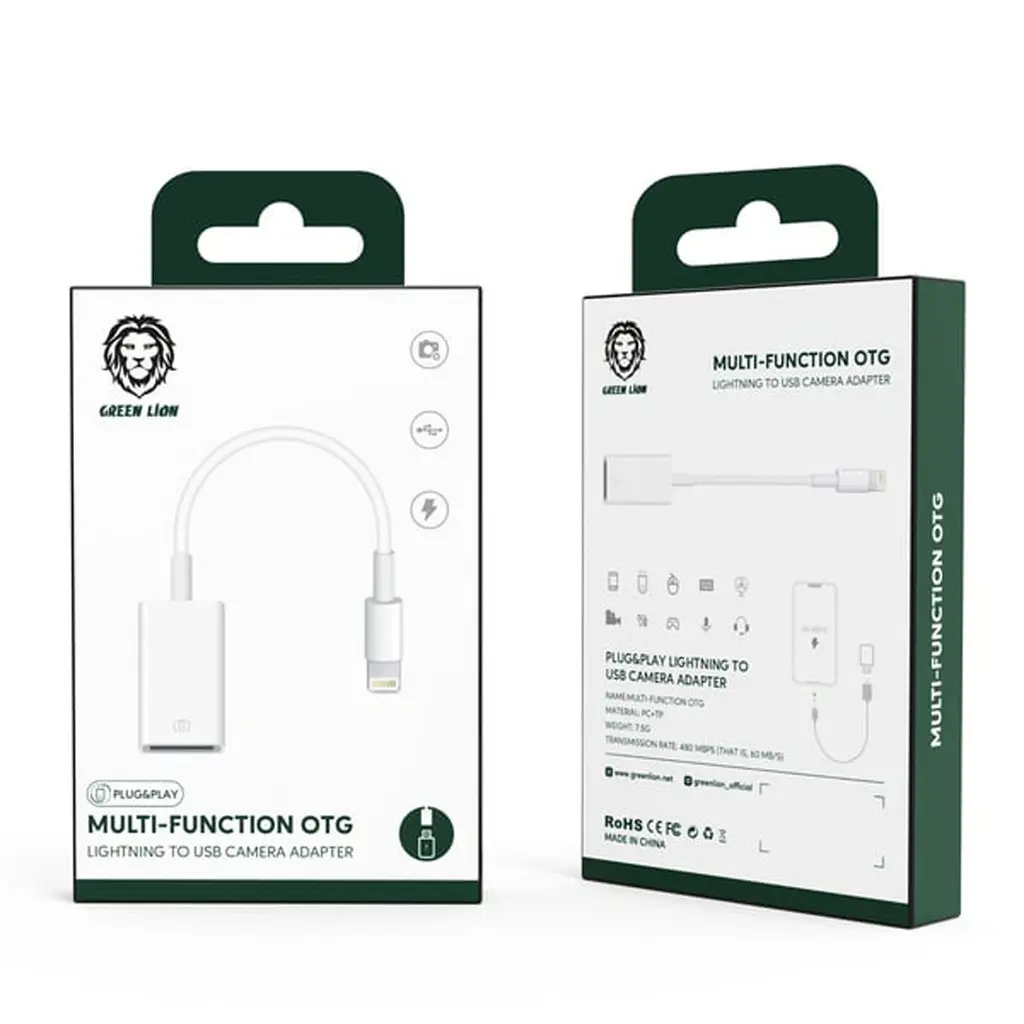 Green Lion Multi-Function OTG Lightning to USB Camera Adapter.webp