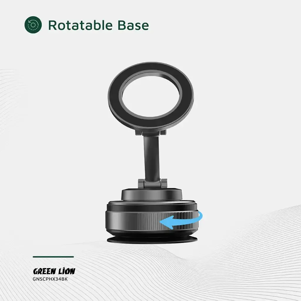 Green Lion GX-34 Suction Phone Holder - Black (2).webp