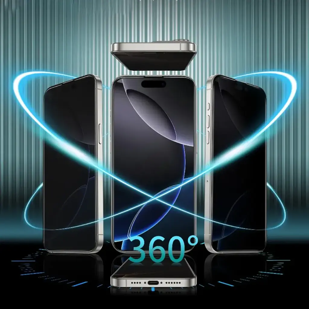 Green Lion Anthony 360° Privacy Screen Protector for iPhone 17 Pro Max - Black EdgePrivacy8.webp