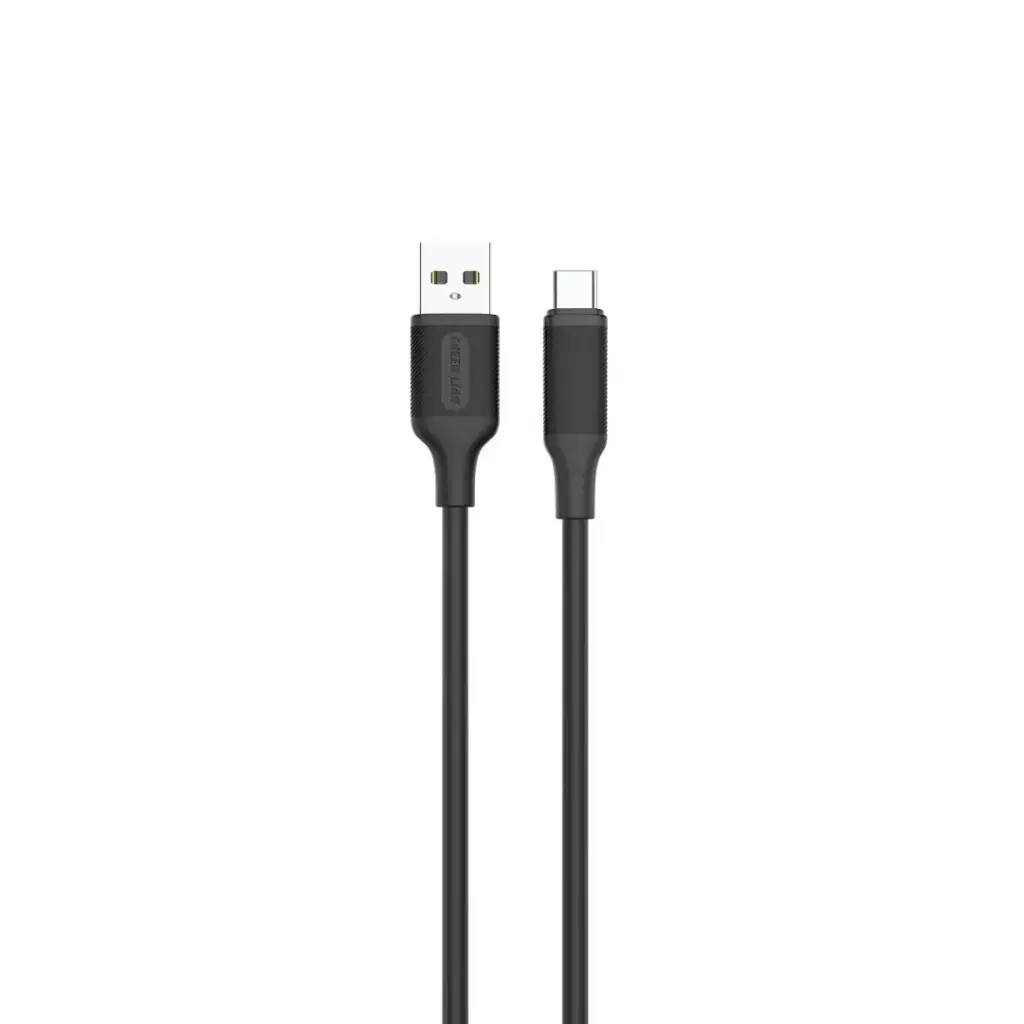 [GNPVCATC3MBK] Green Lion USB-A to USB-C PVC Cable 3M - Black.webp