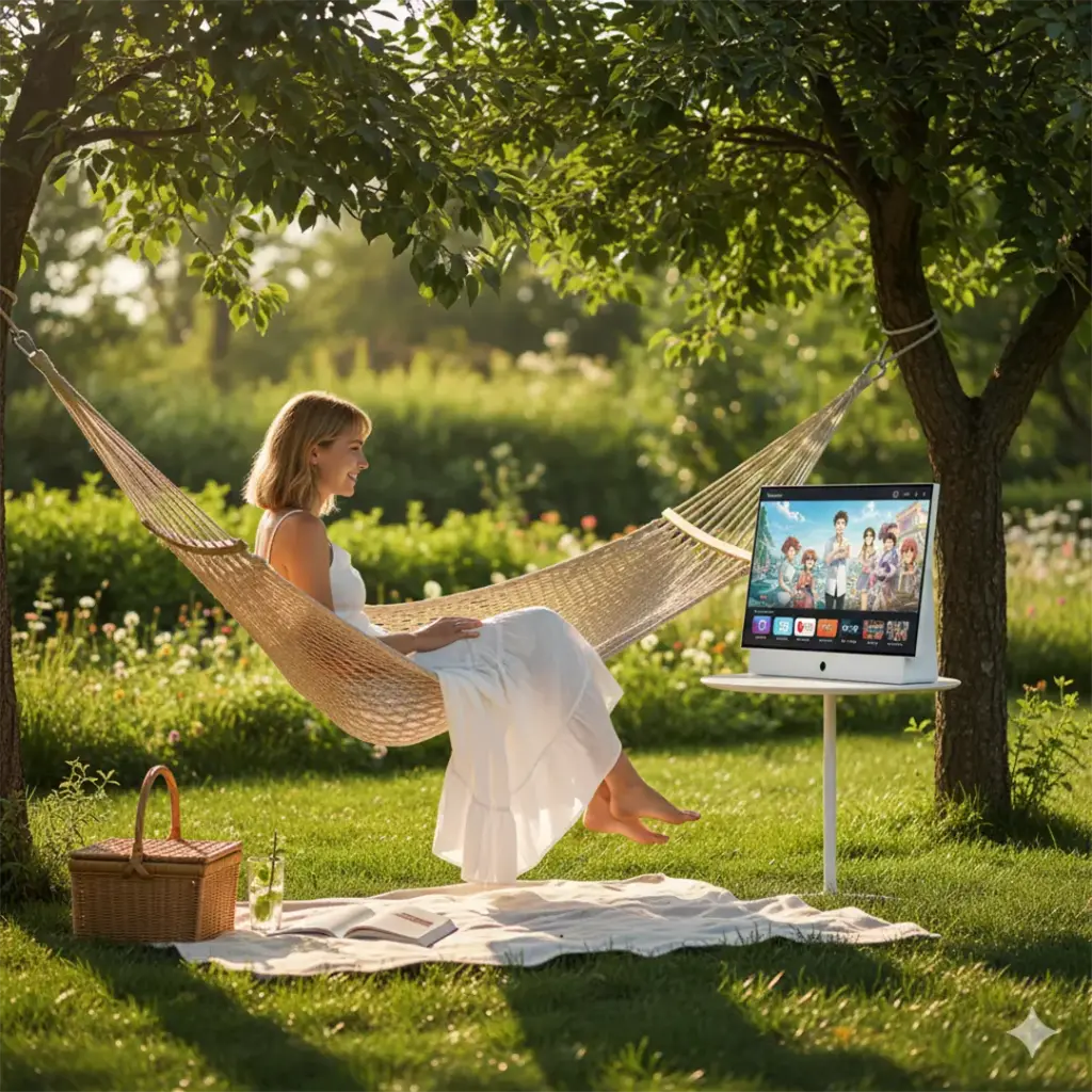 Powerology Portable FHD Smart TV - White7.webp