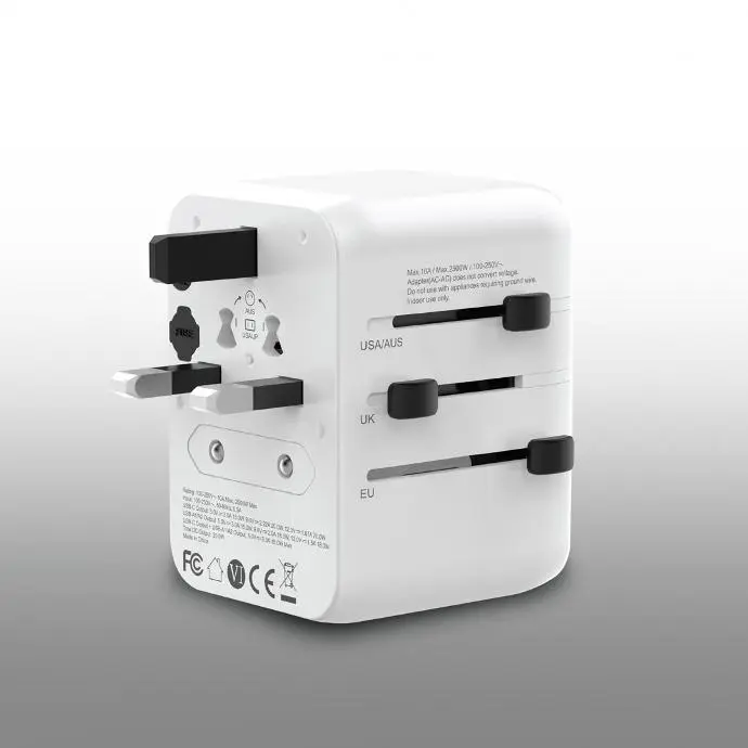 Green Lion 20W Universal Travel Adapter - White (1).webp