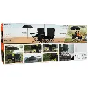 Porodo Lifestyle Campshade Camping Dual Chair with Umbrella & Cup Holder - Black4.webp