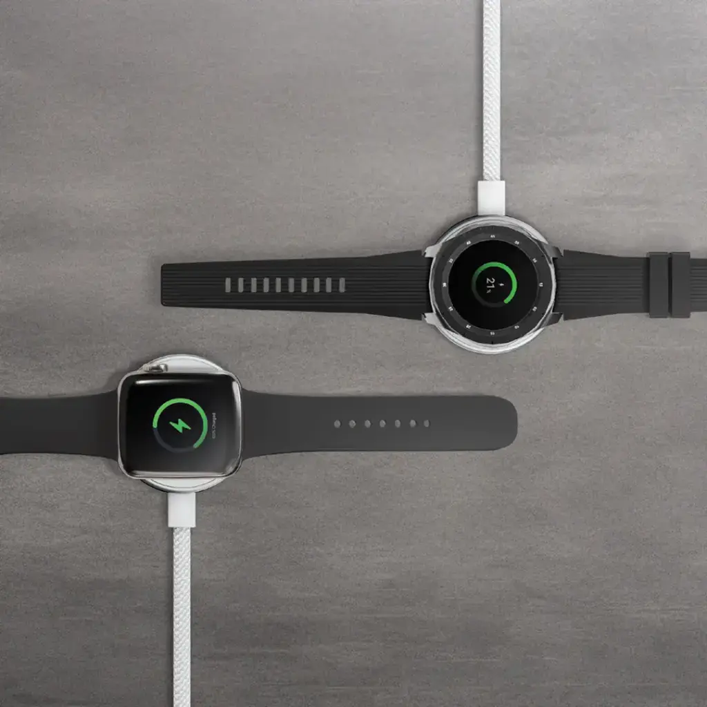 Porodo One Touch Charger Magnetic Watch Charger - White (1).webp