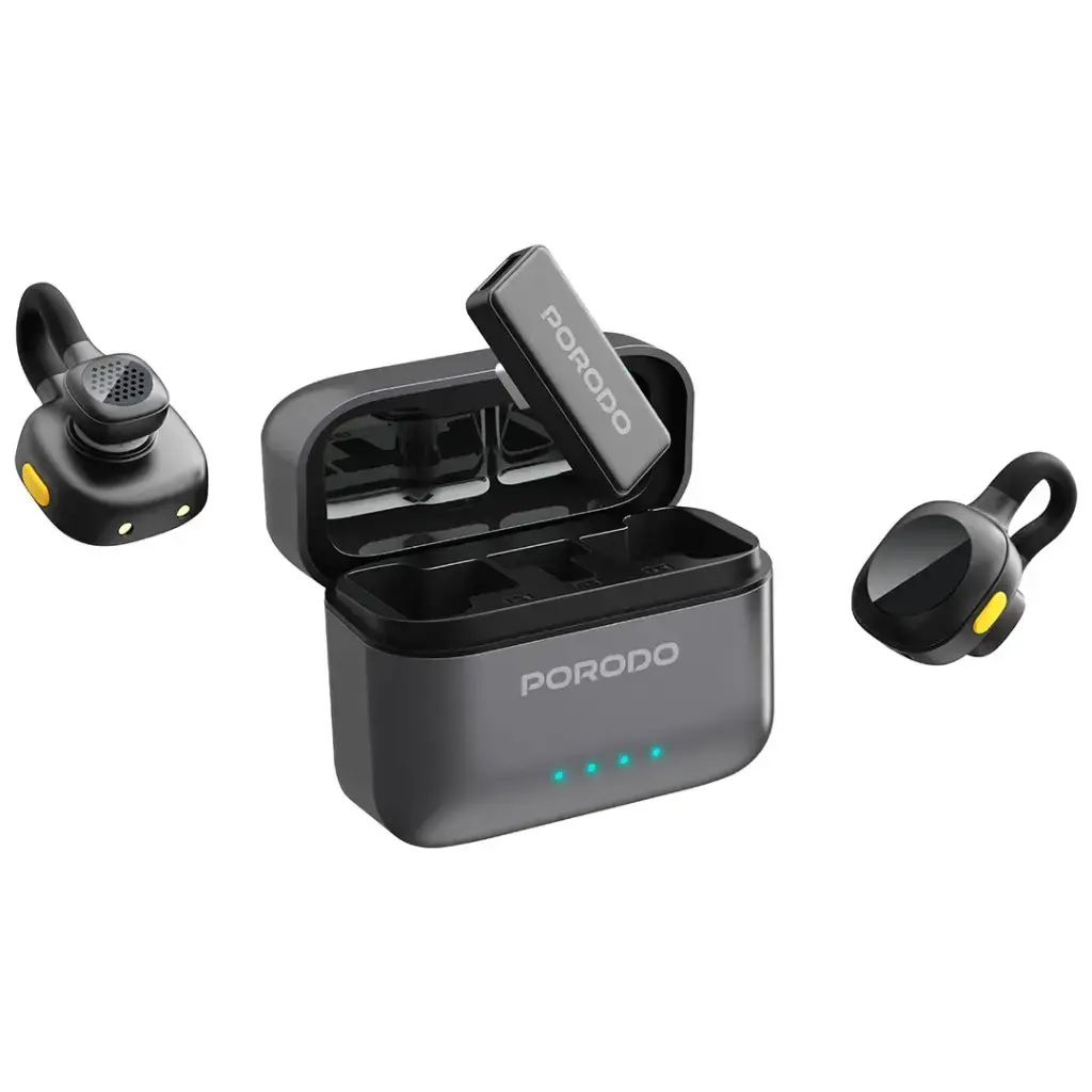 Porodo Movo Lavalier Microphone Type-C Connector - Black (2).webp