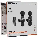 Porodo Audix Pro Lavalier Dual Microphone Type-C & Lightning - Black (2).webp