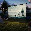 Powerology 100'Motorised Projector Screen - White.webp