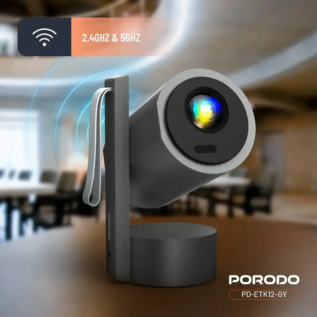 Porodo Full HD Smart Projector - Gray (4).webp