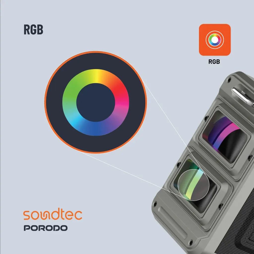 Porodo Soundtec Surge 2.2 Channel Party Speaker - Black (3).webp