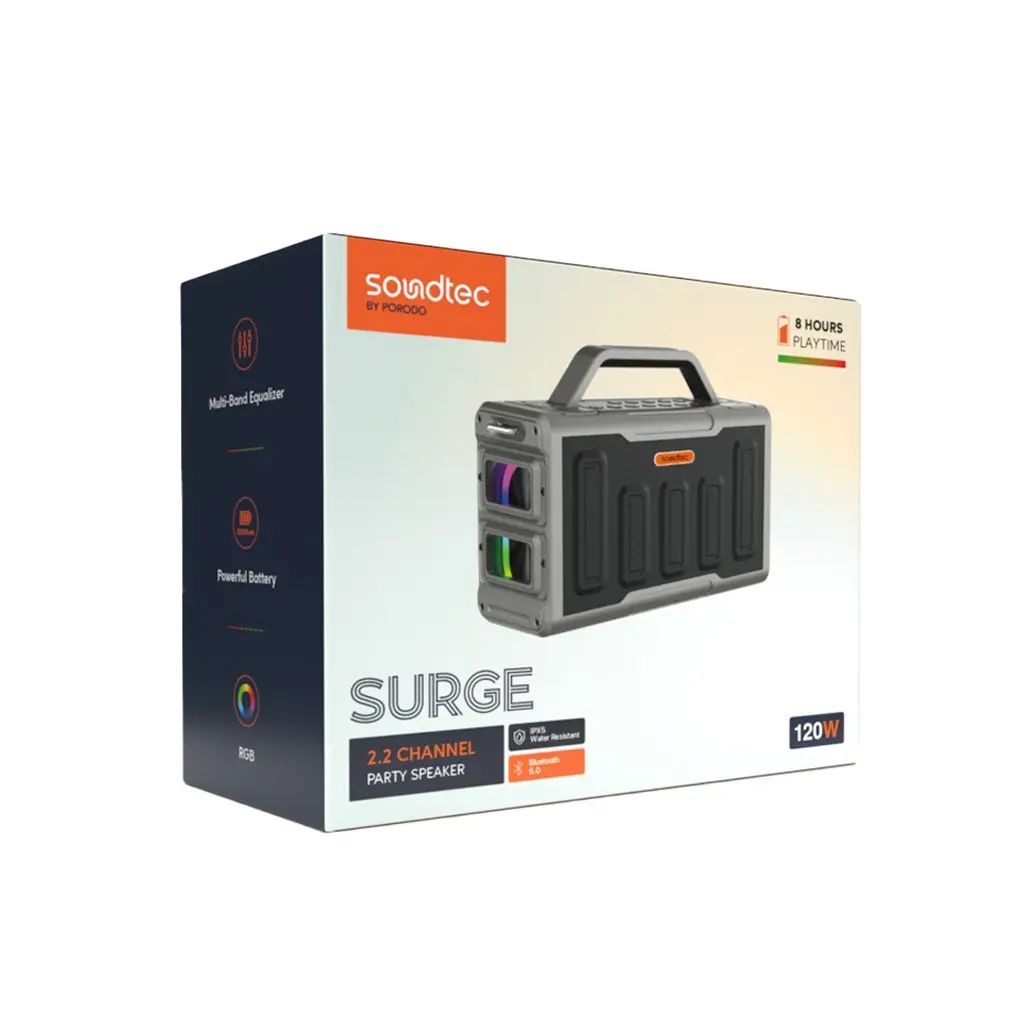 Porodo Soundtec Surge 2.2 Channel Party Speaker - Black (1).webp