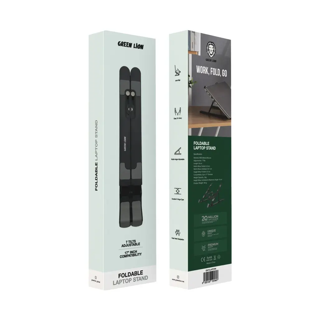 Green Lion Foldable Laptop Stand 7 Tilts - Black (3).webp