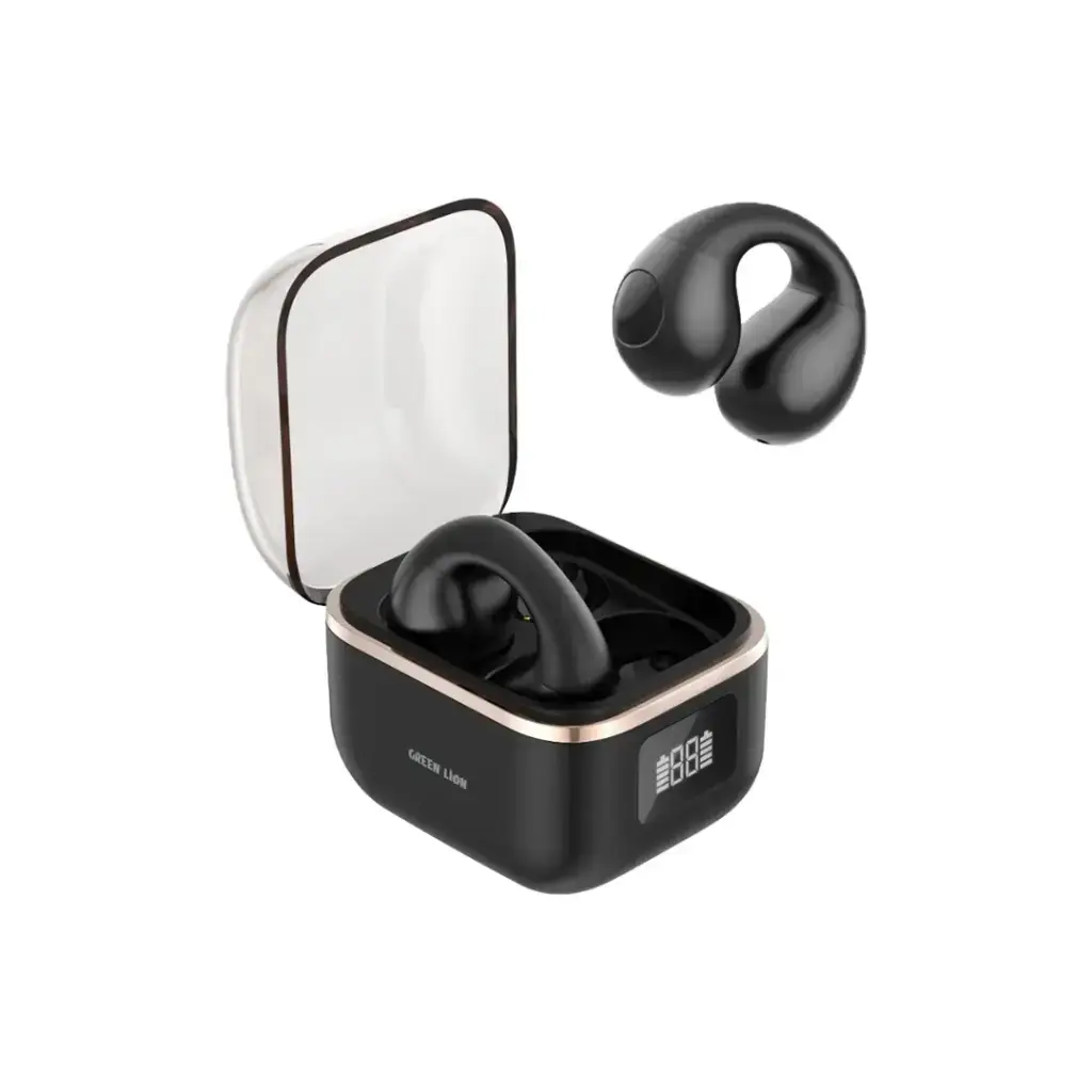[GNARXCLTWSBK] Green Lion Aurix Clip On Earbuds - Black.webp